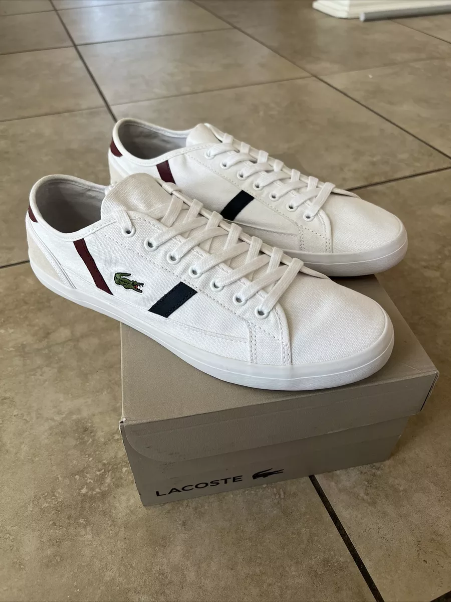 Lacoste Men s Sideline Sneaker White Mens Size 10 eBay