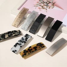 Women Metal Hairpin Hair Acetate Headwear Clip Hairgrip Leopard Marble Barrette