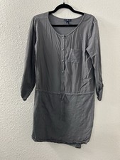 Gap Women's Grey Tie Waist Sz S Shirt Dress Casual Long Sleeve Gorpcore Hiking