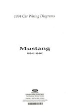 1994 Ford Mustang Electrical Wiring Diagrams Schematics Factory OEM