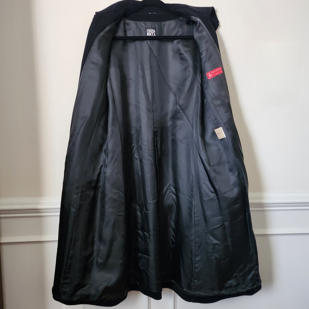 CINZA ROCCA ITALY PIACENZA Cashgorissimo Black Fodera Bemberg