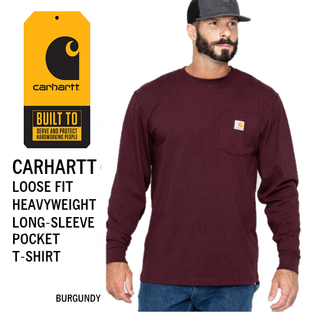 carhartt maroon long sleeve