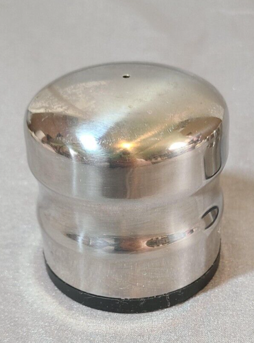 Vintage Danish Salt & Pepper Shaker Set Stainless Steel Mid Century Denmark - Picture 2 of 7