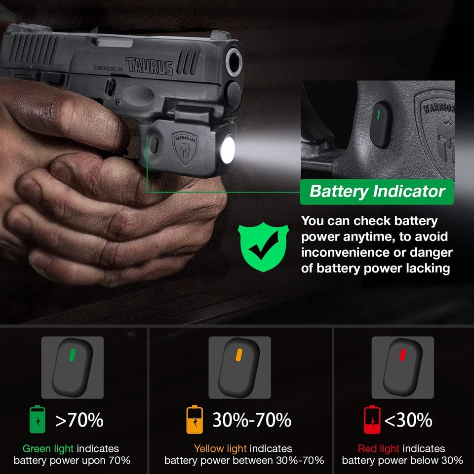 Gun Light with Kydex Holster For Taurus G2C/G3C Pistol Tactical Flashlight SL-1 - Image 4 of 4