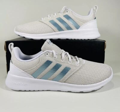 Women's adidas Qt Racer 2.0 Running Shoes H05798 White/Vision Metallic Size 5