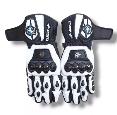 MV Agusta Motorcycle Motorbike Racing Leather Gloves Racing Gants Gauntest