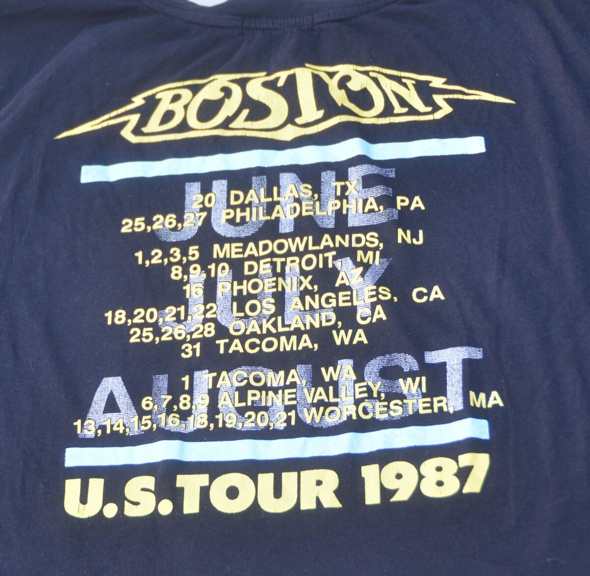 Forever 21 Boston U.S. Tour 1987 Women's Double Sided T-Shirt Size 3X.