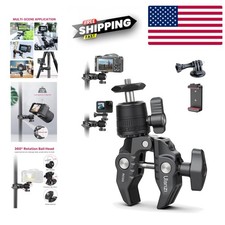 Lightweight ULANZI R099 Super Clamp with 360  Ball Head for Action Cameras