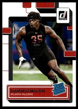 2022 Donruss Rated Rookie DeAngelo Malone Rookie Atlanta Falcons #386