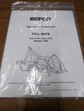 Befco Till-Rite Side-shift Rotary Tiller Series T40 Operators Manual