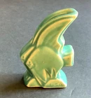 Vintage McCoy Pottery Miniature Double Angel Fish Planter Aqua Green 1940