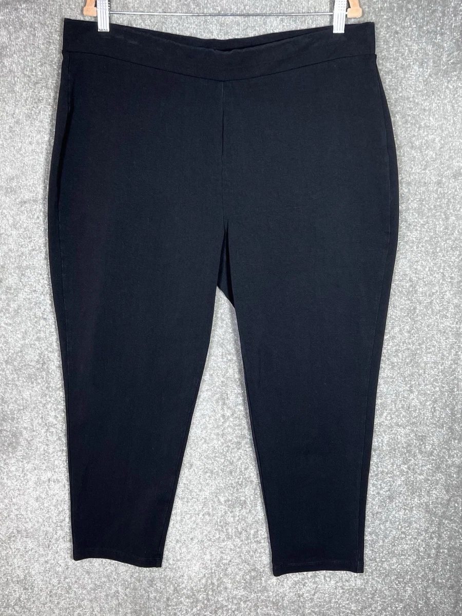 Susan Graver Petite Pantalon Crop Premium Stretch Driftwood Taille M Neuf
