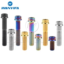 Titanium Bolts M8x 15 20 30 35 40 45 50 55mm Flange with Drilled Holes Hex Screw