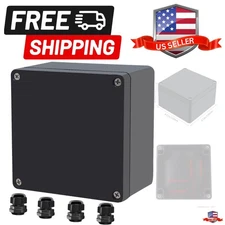 Project Box ABS Black Electrical Boxes  Outdoor Waterproof Box Electronic Jun...
