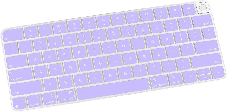 Elegante cubierta de teclado de silicona púrpura claro para iMac Magic Keyboard A2449/A2450 Foto 3 de 4