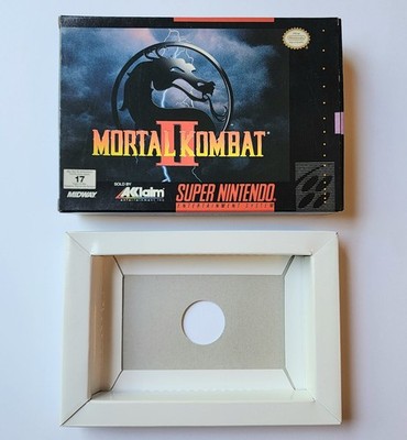 Mortal Kombat II 2 Box and Tray ONLY Super Nintendo SNES * Nice!