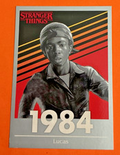 PANINI STRANGER THINGS THIS IS OUR STORY #125 LUCAS 1984 SILVER PARALLEL