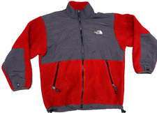 The North Face Denali Fleece Jacket Boys Extra Large Red Gray Full Zip Outdoor
