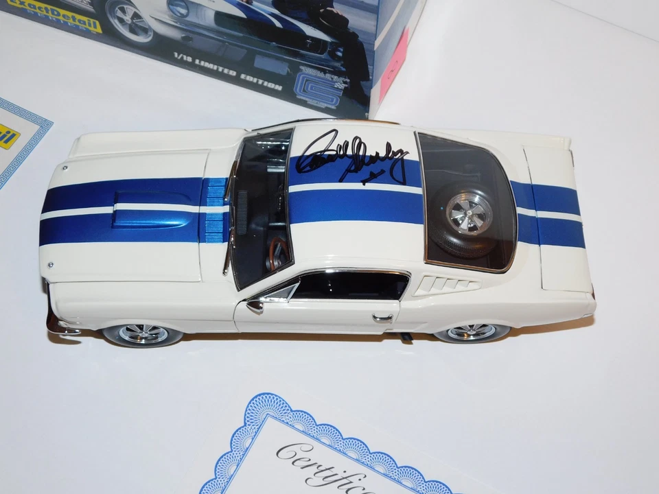CARROL SHELBY SIGNED + COA - Lane Exact Details G.T. 350 1:18 DIECAST RARE HTF - Image 2 of 4