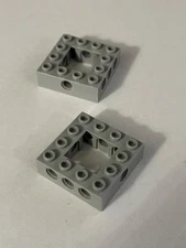 Lego Part 32324 (2pcs) Technic Brick 4 x 4 Open Center Light Bluish Gray