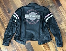 Harley-Davidson Women's Pink Label Miss Enthusiast Leather Motorcycle Jacket M