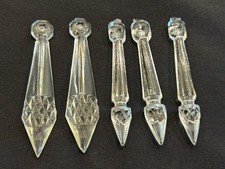 5 Vintage Żyrandol Wiszące pryzmaty (2+3) Bardzo unikalny bez medalionów