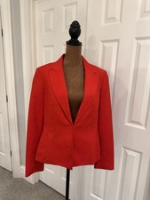 Black Label by Evan-Picone Women's Red Blazer Jacket Size 8 Notch Lapel Lined