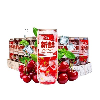 Asia Black Cherry Ice Tray 24x330ml   Erfrischungsgetränk, Pfand inkl. 