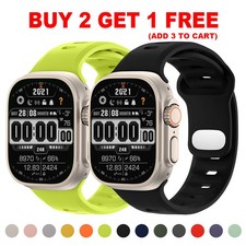 Soft Silicone Strap For Apple Watch Band Ultra 49mm Sport Band Serise11 10 9 876