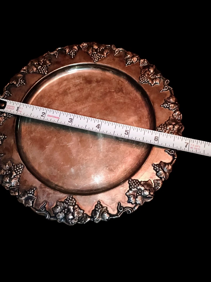 Sheffield S. & Co. Plato de Plata Florero Decorativo Plato con Uvas 6 3/4" Diámetro Foto 2 de 4