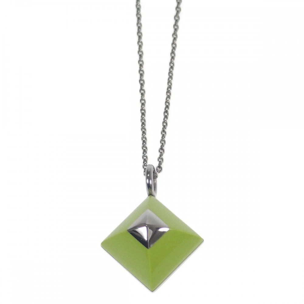 HERMÈS Collana Hermes Medor Cupidon metallo anice verde argento donna elegante uso viaggio