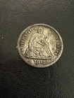 1872 S Above Bow Seated Liberty Half Dime VF/XF