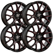 Set Of 4 Drag Concepts R15 18x8 5x4.5 35mm Blackred Wheels Rims 18 Inch