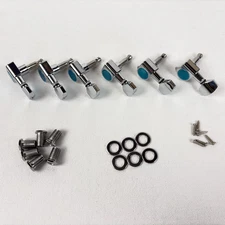 Set of 6 In Line Right Hand Sealed Tuners ~ Chrome ~