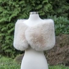 Faux Fur Shawl Beige!  Small!  NWOT!