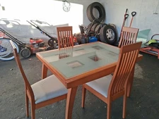 Nice & Smooth Light Brown Table With Matching Chairs