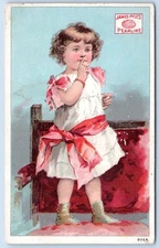Victorian Trade Card James Pyles Pearline Soap Girl C223
