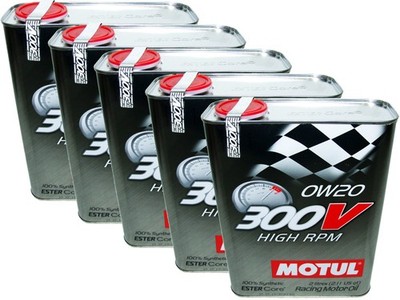 (10L=10.57 QT) MOTUL 300V 0W20 POWER RACING 100% SYNTHETIC ENGINE OIL