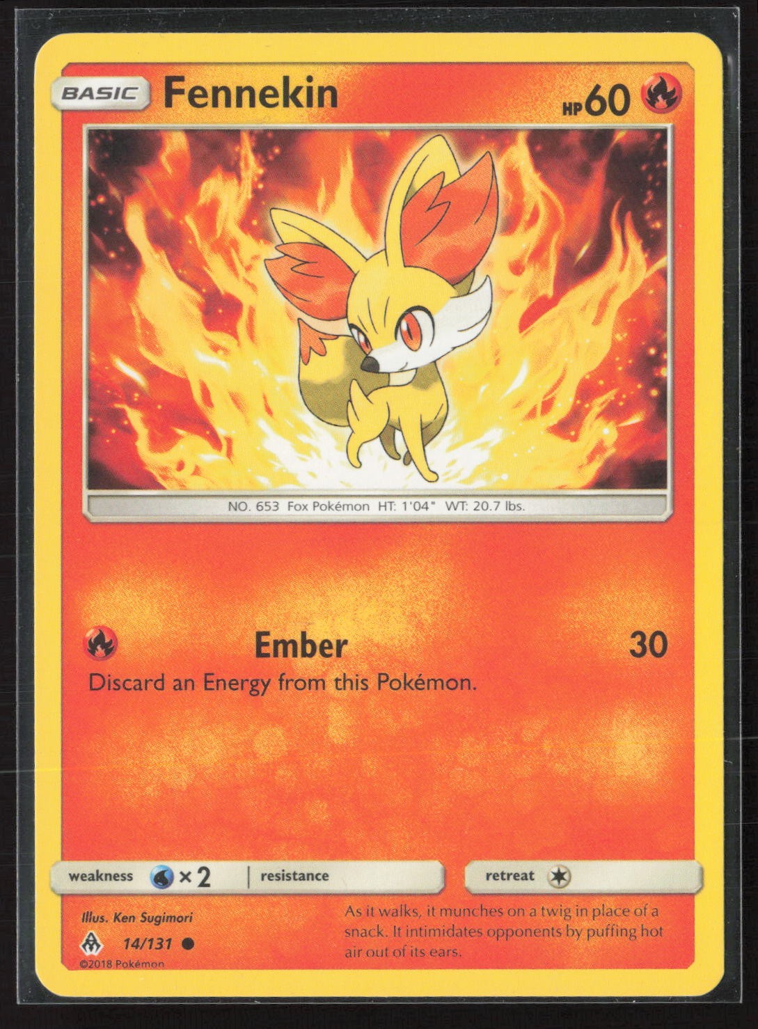 Fennekin 14/131 Common Forbidden Light Pokemon Near Mint