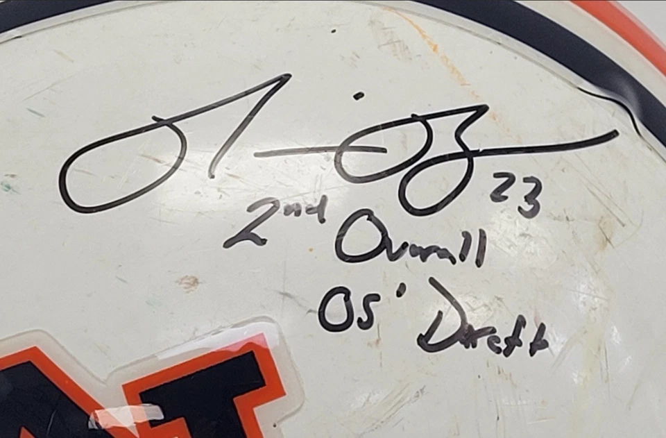 Casco usado firmado por Ronnie Brown Auburn Tigers juego inscrito con Beckett LOA Foto 2 de 4