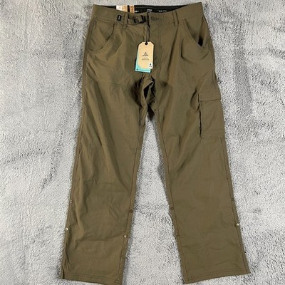 Prana Pants Mens 32x30 Slate Green Zion II Stretch Relaxed Straight Leg Hiking