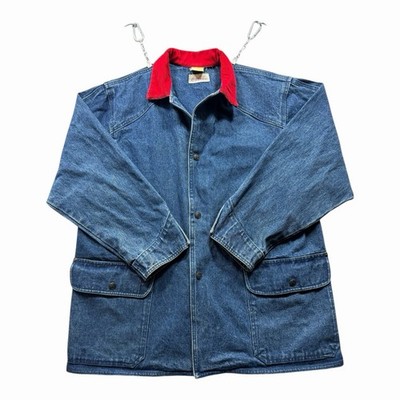 Vintage Coca-Cola Delivery Truck Blue Snap Button Denim Jacket Men s Size L