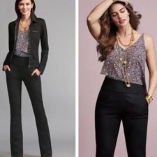 Cabi Camden Trouser Women's Black Boot Cut Career High Rise Career 3392R Size 4