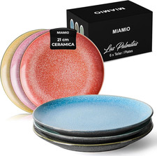 - Set Di 6, 21 Cm Piatti per La Cena, Piatti in Ceramica, Piatti Da Cucina, Set 