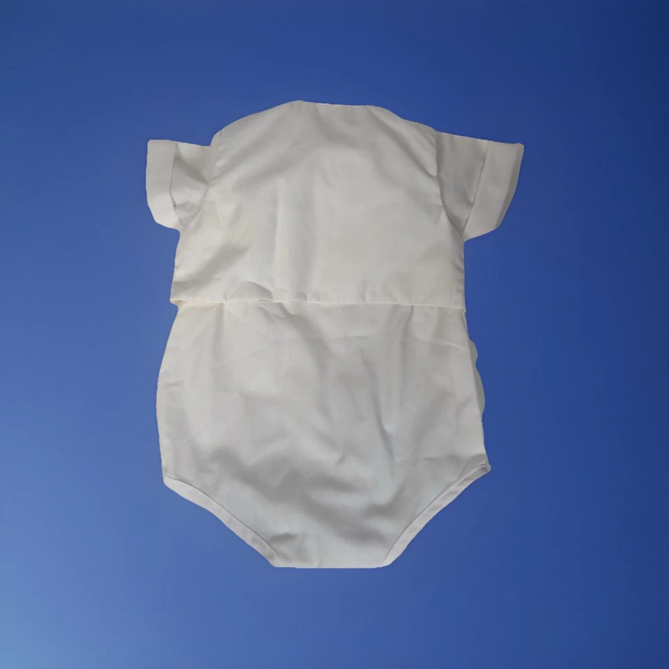 Traje de bautizo bautizo bebé niño vintage de 2 piezas 0-6 y accesorios Foto 3 de 4