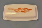 Rare Vintage Pyrex Butter Dish With Lid Autumn Harvest Wheat 72-B USA