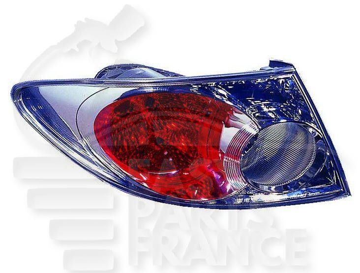 Feu arrière-gauche extérieur pour Mazda 6 4/5 portes 2002-2005 en ABS rouge