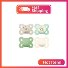MAM Variety Pack Baby Pacifier, Includes 3 Types of Pacifiers, Nipple Shape is D