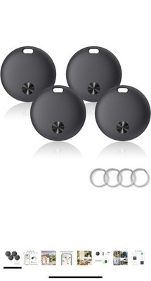 Air Tracker Tags 4 Pack Key Tracker Works with Find My (iOS only), Luggage Track