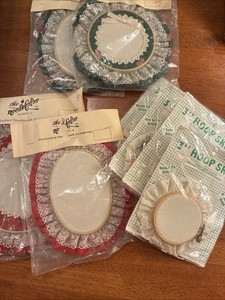 Needlework Hoop Skirts Needlecrafter Pre-Finished Accessories Set Of 8 NEW